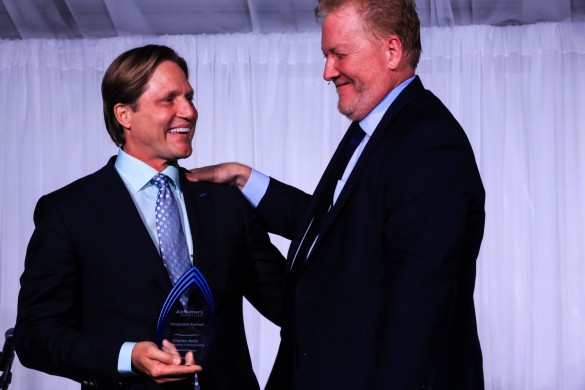 Charles Antis, Antis Founder & CEO, receives award from  Jim McAleer, CEO of Alzheimer’s OC