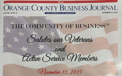 Antis on the cover of OC Business Journal “Salutes Our Veterans & Active Service Members”