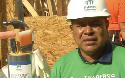 Antis Roofing’s Narciso Alarcon interviewed by Telemundo at Habitat OC’s Leaders Build Day 2020